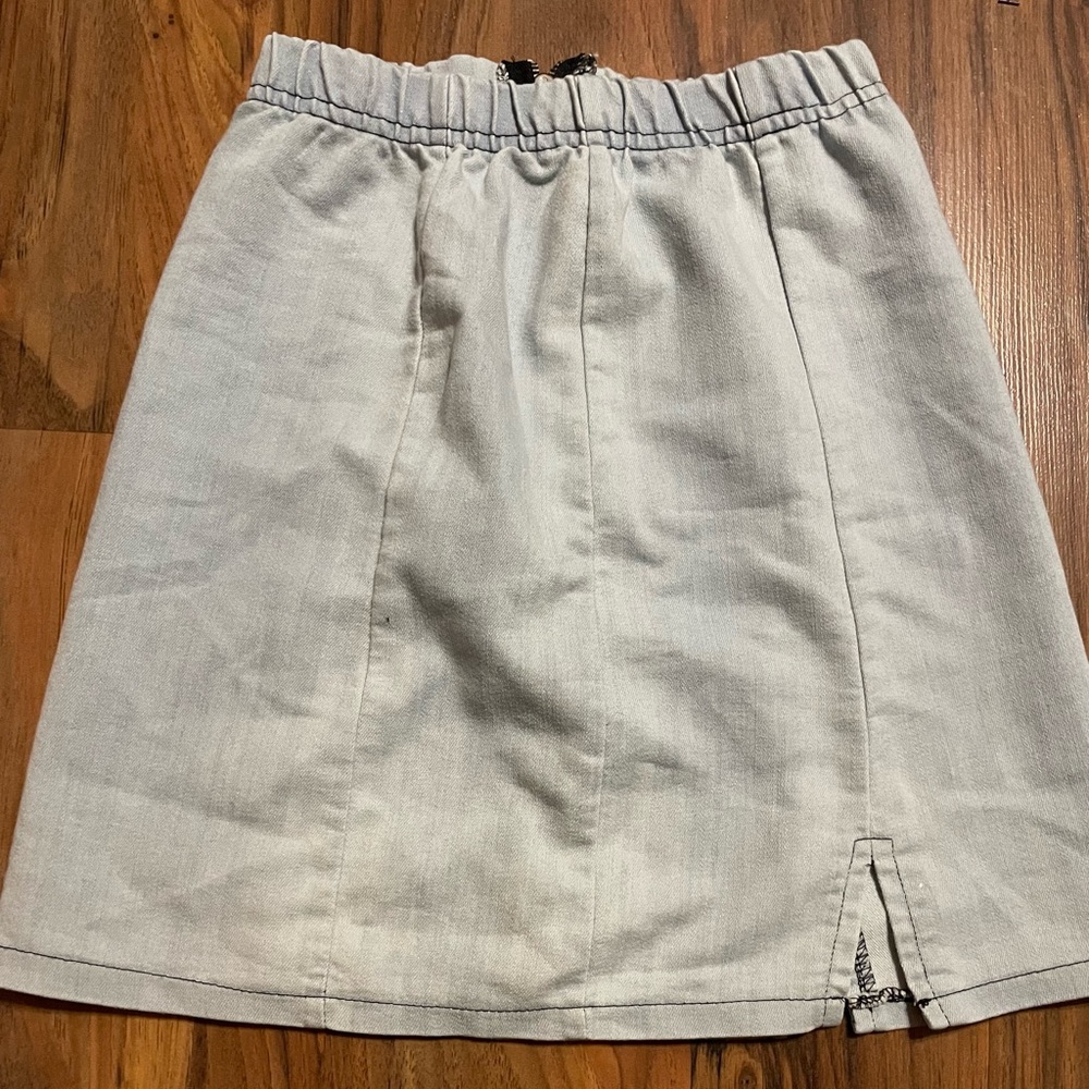 PacSun /J Galt /light Denim Jean Skirt/lt blue/back zipper/Size:S w side split
